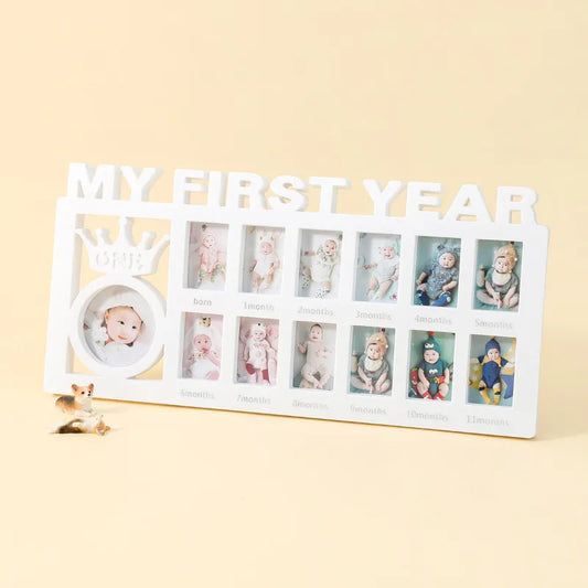 Baby (or Puppy) First Year Photo Frame Collage