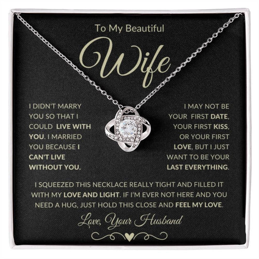 To Wife from Husband_Forever Love Necklace & Earring Set