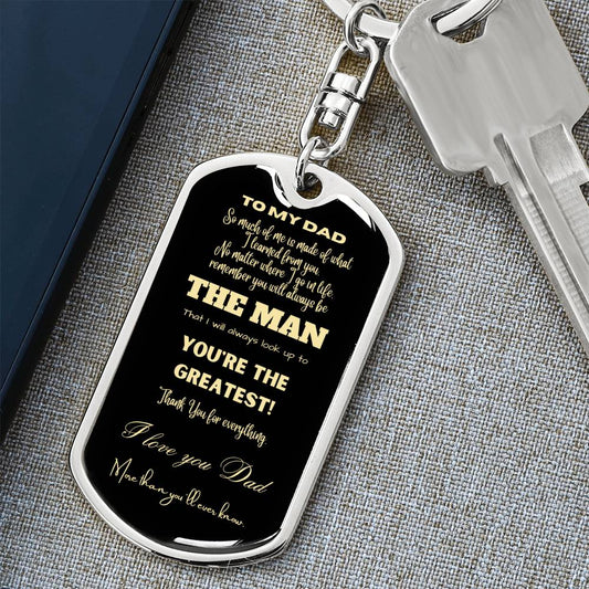 Dog Tag Key Chain_To Dad