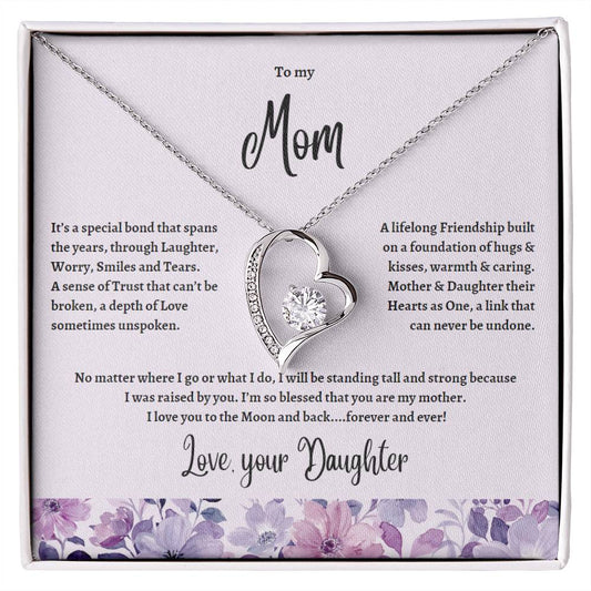 To Mom_from Daughter_purple flowers_Forever Love Necklace