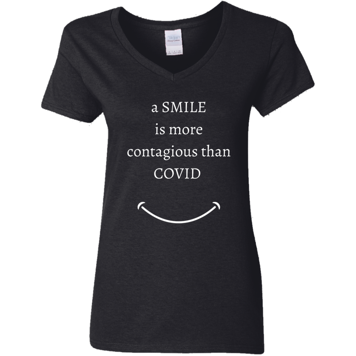 Camiseta mujer con cuello en V_Sonrisa