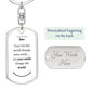Dog Tag Key Chain_To Son_white