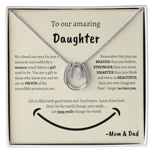 To Daughter_Smile_from parents_Luck necklace