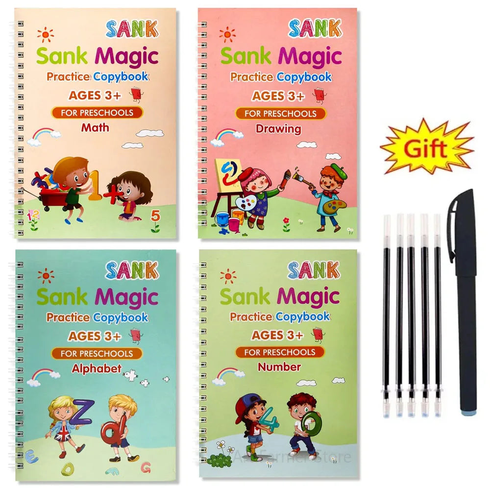Tracing Groove Magic Copybooks: ages 3-7 (multi languages)
